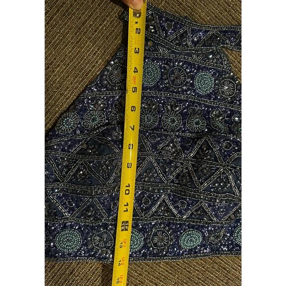 Sherri Hill 2 Piece Chiffon Skirt/Embellished Top Blue Size 6 Style 51296 Formal - Picture 9 of 15